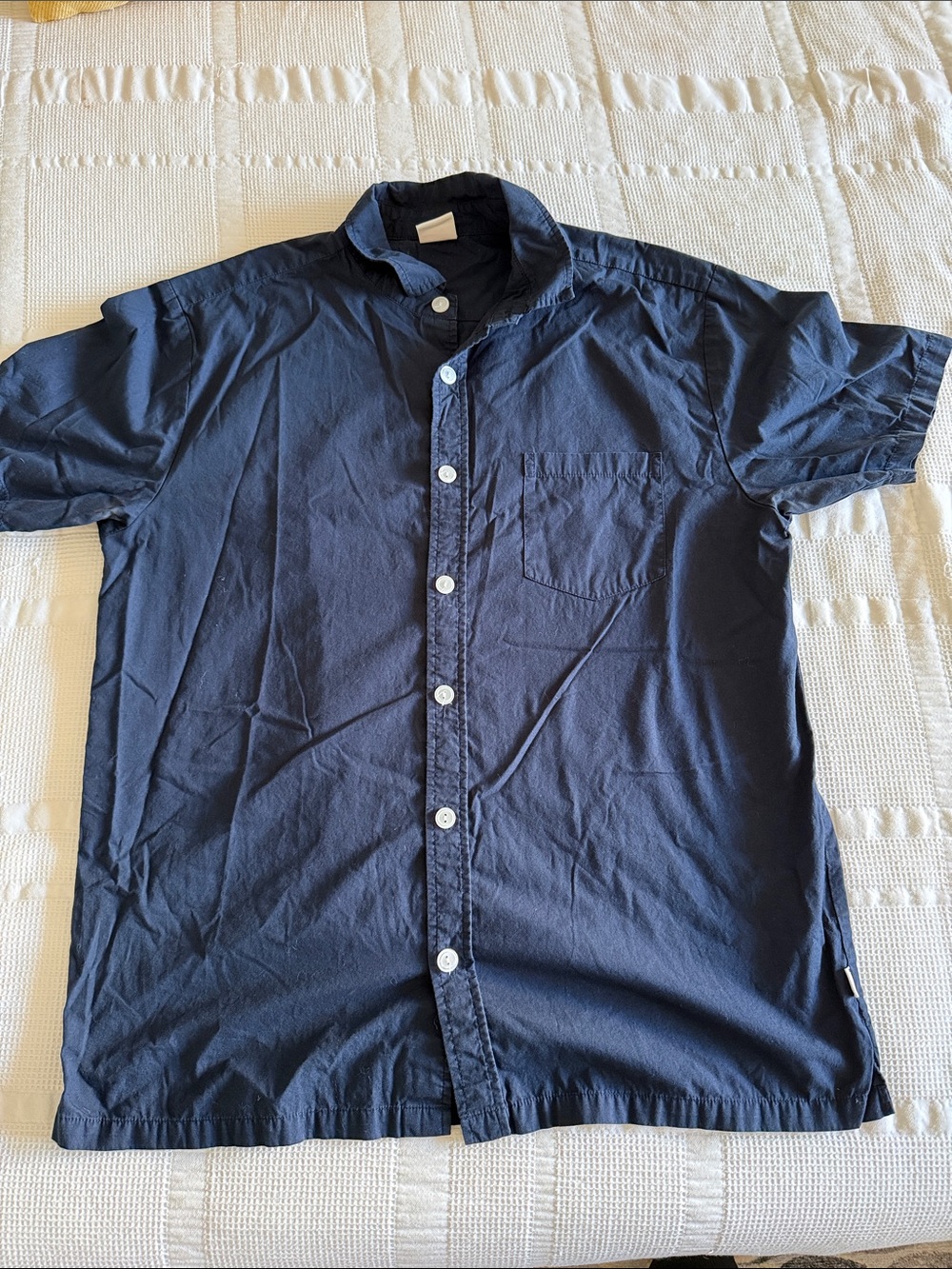 Birdwell Men's Short-Sleeve Button-Down Shirt in Navy